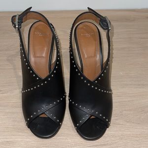 Givenchy leather slingback sandals.
